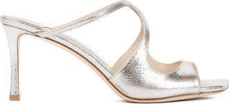 Jimmy Choo London Champagne Leather Anise 75 Sandals