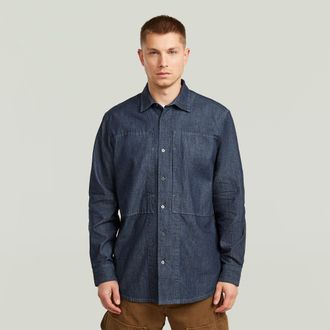 G-Star Panelled Pocket Regular Shirt - Donkerblauw - Heren