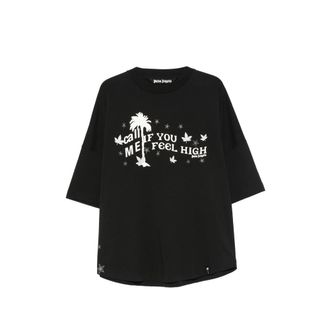 Palm Angels Graphic-print Drop-shoulder T-shirt