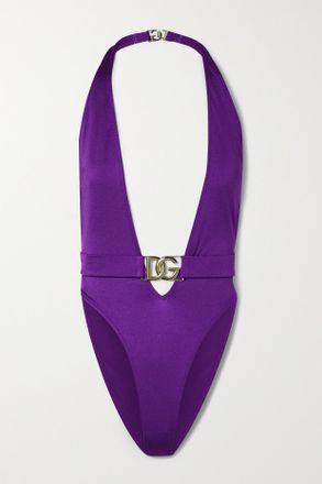 Dolce & Gabbana Costume Da Bagno Con Cintura E Cut-out - Viola