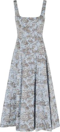 Staud gestreepte midi-jurk