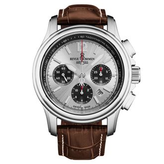 Revue Thommen Air Speed Chronograph Automatic Silver Dial Mens Watch 16041.6332