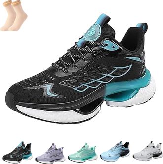 Generic Hands Free and Supportive Walking Shoes for Women Breathable Mesh Sneakers Wide Toe Lightweight Footwear Comfort - (Black,10.5)