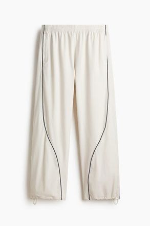 H&M Relaxed Fit Track Pants in Light Beige at Nordstrom, Size Xx-Large