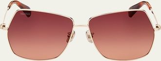 Max Mara Jewel Square Metal Sunglasses