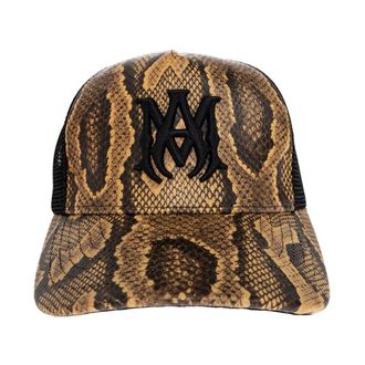Amiri MA Snake Trucker Hoed - Heren - Accessoires - Bruin - Maat: ONE Size Katoen