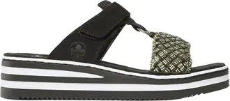 Rieker Womens Regina P8 Synthetic Wedge Sandal In Black