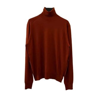 Saint Laurent Truien & Vesten, Heren, Rood, M, Wol, Geribbelde coltrui