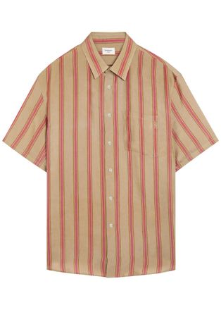 Saint Laurent Striped Satin-twill Shirt - Multicoloured 1 - 40 (C15.75 / M)