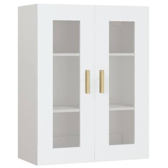 Berkfield Home Hanging Wall Cabinet White 69.5x34x90 cm