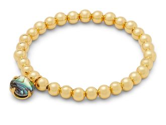 Kate Spade New York 10mm spade flower stretch Womens Bracelet Womens Bracelet Cracked Clear/Gold, Cubic Zirconia