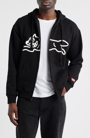 Icecream Zippy Graphic Zip Hoodie in Black at Nordstrom, Size Xx-Large