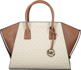 Michael Kors Stijlvolle Logo Detail Handtas - Dames - Handtassen - Beige - ONE Size - Polyester - Tassen