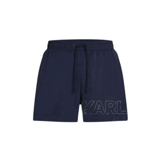 Karl Lagerfeld Heren, Badkleding, Blauw, Maat: M Poliester