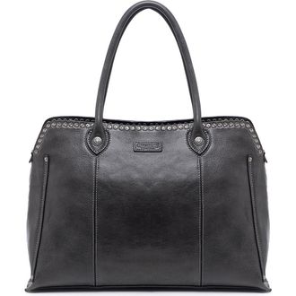 OLD TREND Soul Stud Leather Satchel Bag in Slate at Nordstrom Rack
