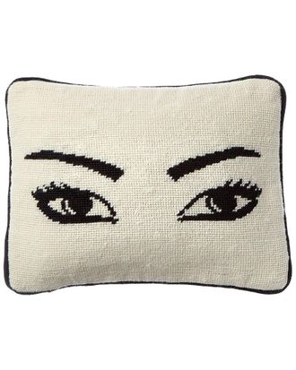 Jonathan Adler Us Eyes Needlepoint Throw Pillow