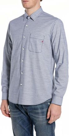 Replay M4148 Camisa Casual - Shirts - Hombre - Azul - XL