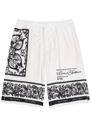 Dolce & Gabbana Printed Piqu&eacute; Cotton Shorts - Multicoloured 1 - 48 (IT48 / M)