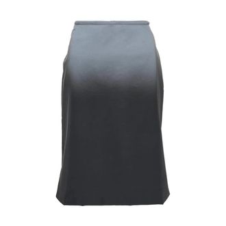 Alexander Wang Alexander Wang, Short Skirts, female, Gray, Size: S Reflective Mid-Rise Midi Skirt