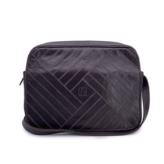 Fendi Fendi Vintage Leren Schoudertas FF