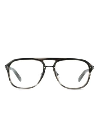 Yellows Plus Stan zonnebril met browline montuur - Grijs