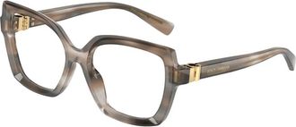 Dolce & Gabbana Butterfly Optisch Montuur - Dames - Brillen - Grijs - 53 MM - Accessoires