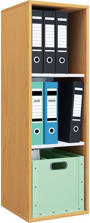 ebuy24 Ebuy24 - Estante De Madera Vcm De Pie Gabinete De Archivo De Ahorro De Espacio Dimensiones Aprox. Al. 110 X An. 35 X T. 37 Cm Estante Elegante Estante