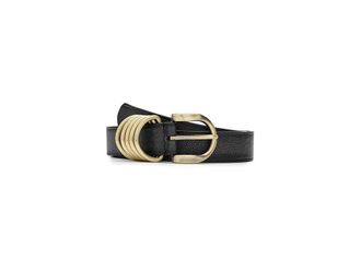 Free People Rori Leather Belt Womens Belts Black : SM-MD (25.5-31.5 Waist)