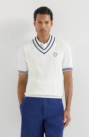Brunello Cucinelli Cotton knit vest in Panama at Nordstrom, Size Xxx-Large Eu