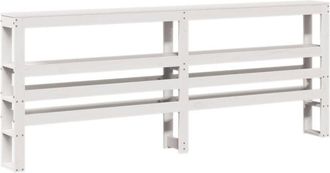 vidaXL Cabecero De Cama Con Estantes Madera Maciza Pino Blanco 200 Cm Vidaxl