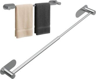 OEM Soporte Para Toallas Autoadhesivo - Estante Extra&iacute;ble - Organizaci&oacute;n Del Ba&ntilde;o - No Requiere Taladro - 37-57,5 Cm - Color Plata