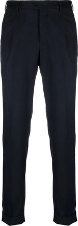Pantaloni Torino Getailleerde slim-fit pantalon - Heren - Broeken - Blauw - Maat: L Leer
