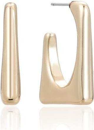 Ettika Squared Off Hoop Earrings in Gold at Nordstrom Rack