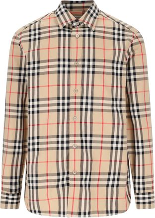 Burberry Camicia Con Taschino Check