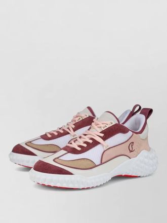 Christian Louboutin mara flat sneakers rear pull tab contrast panels