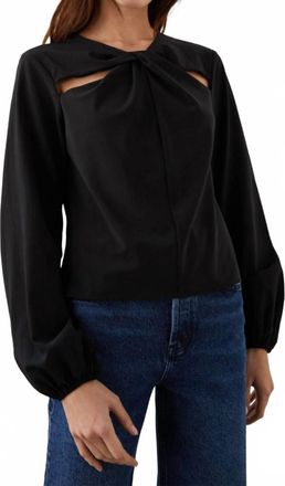 Rails Eli Long Ruched Sleeves Blouse In Black