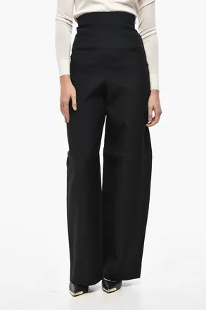 Khaite Pantaloni Super High-waist con Zip Laterale Khaite