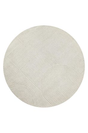 Wecon Home Alfombra redonda crudo dise&ntilde;o tufting a mano en relieve 180 rd