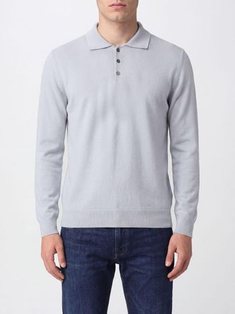 Zanone Long-Sleeved Pure Cashmere Knit Polo Shirt with a Classic Collar