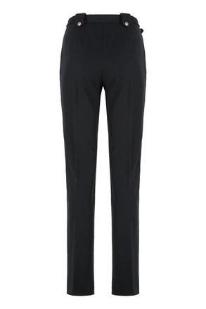 Versace Jeans Couture Womens Versace Stretch Viscose Trousers Black Straight