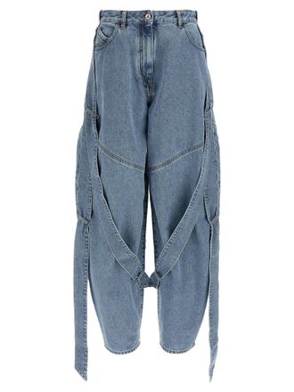 The Attico Womens Tape Jeans