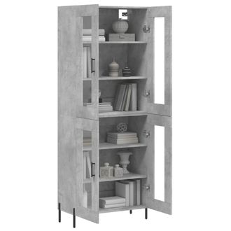 Berkfield Home Highboard Concrete Grey 69.5x34x180 cm Engineered Wood