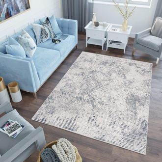 Tapiso Alfombra de polipropileno en beige y azul 200x300 cm