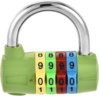 OEM Candado De Combinaci&oacute;n Reajustable De 4 Posiciones, Aleaci&oacute;n De Zinc, Color Verde, Para Taquillas De Gimnasio