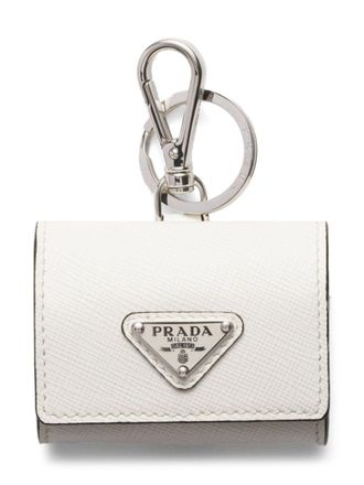 Prada Saffiano leather AirPods case - men - Leather - One Size - White