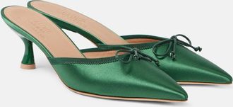 Malone Souliers x Tabitha Simmons Rose 45 satin mules