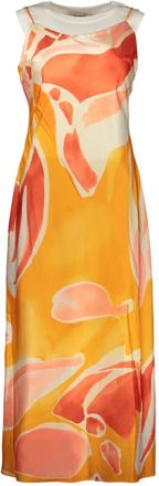 Desigual Vest Wave Long Dress - Dames - Maxi kleedjes - Veelkleurig - XS - Polyester - Kleedjes