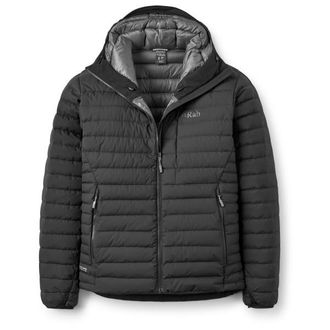 RAB Microlight Windstopper Hoody Daunenjacke f&uuml;r Herren | grau/schwarz