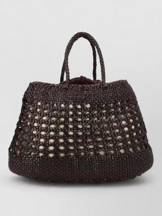 Dragon Diffusion woven beach bag dual handles tassel