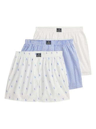 Polo Ralph Lauren elastic waistband print boxer (set of three) - White